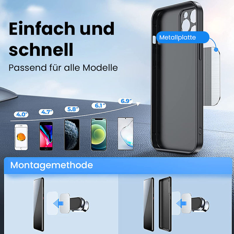 Magnetic Car Phone Holder, Swivels a Full Circle and Tilts to Your Angle | Strong Magnets Hold Large Handsets Steady