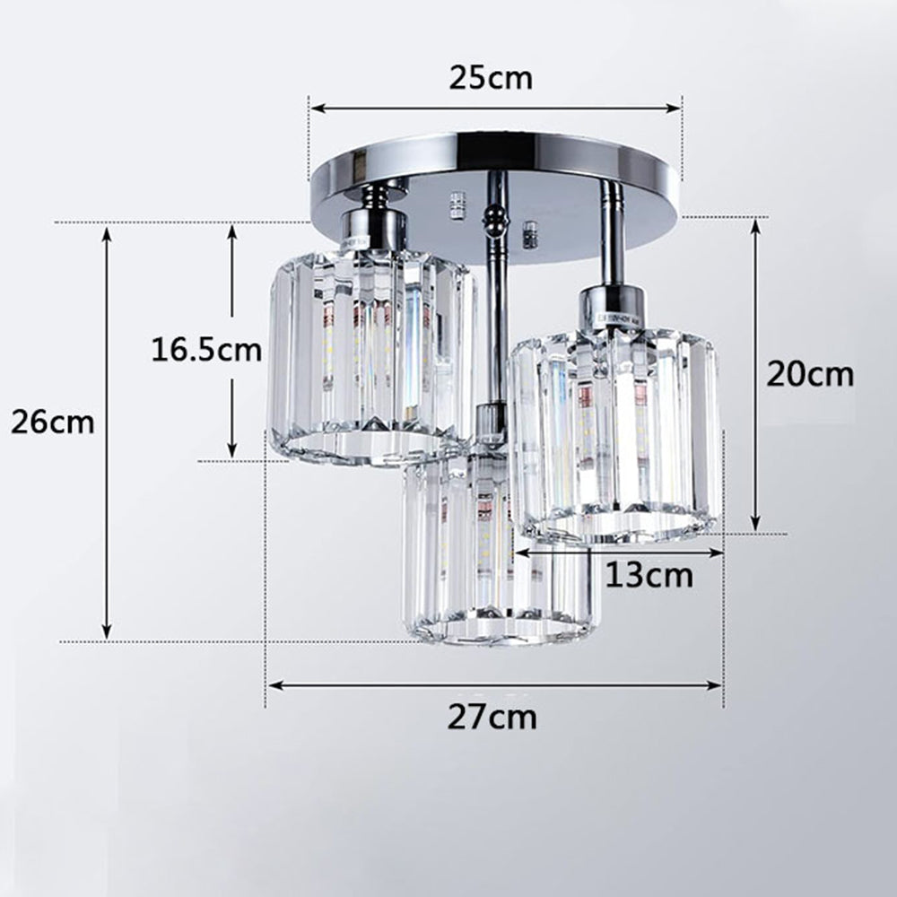 Crystal Ceiling Light Semi Flush Mount
