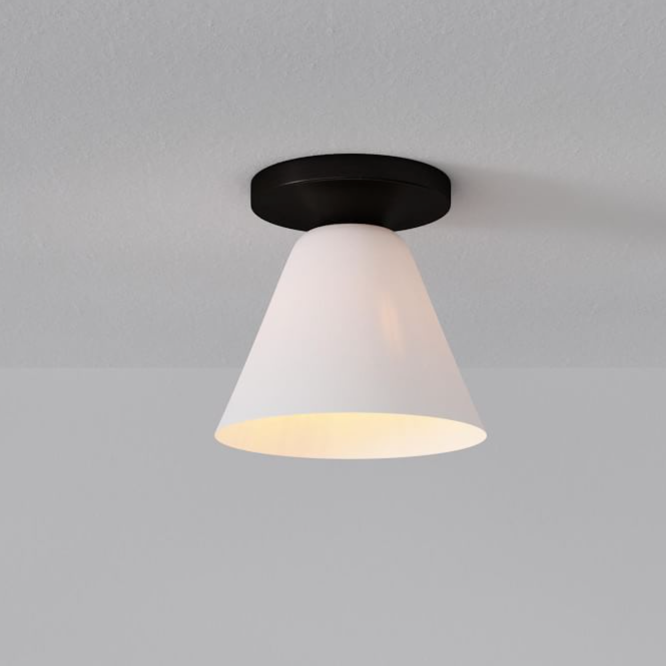 Glass Cone Flush Mount Ceiling Light