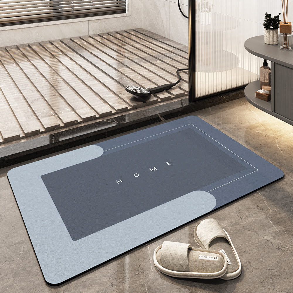 Non Slip Bath Mat with a Rubber Backing | Soaks Up Water and Grease, Then Dries Fast | Three Sizes, Oval or Rectangular
