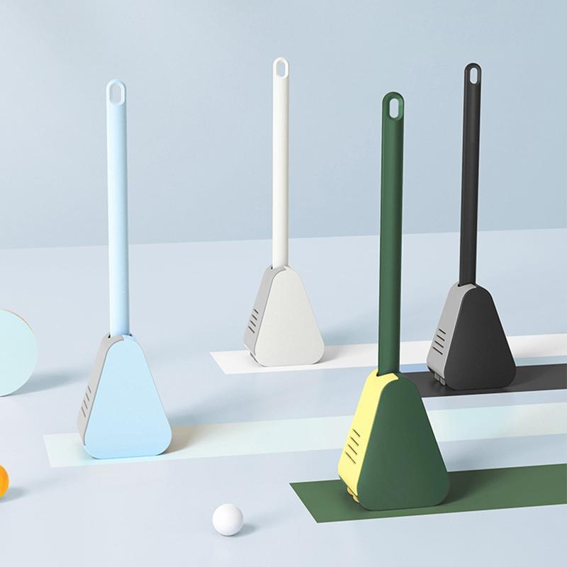 Toilet Brush with a Triangular Head and Wall Holder | TPR Bristles Reach Every Corner Without Clumping | Five Colors