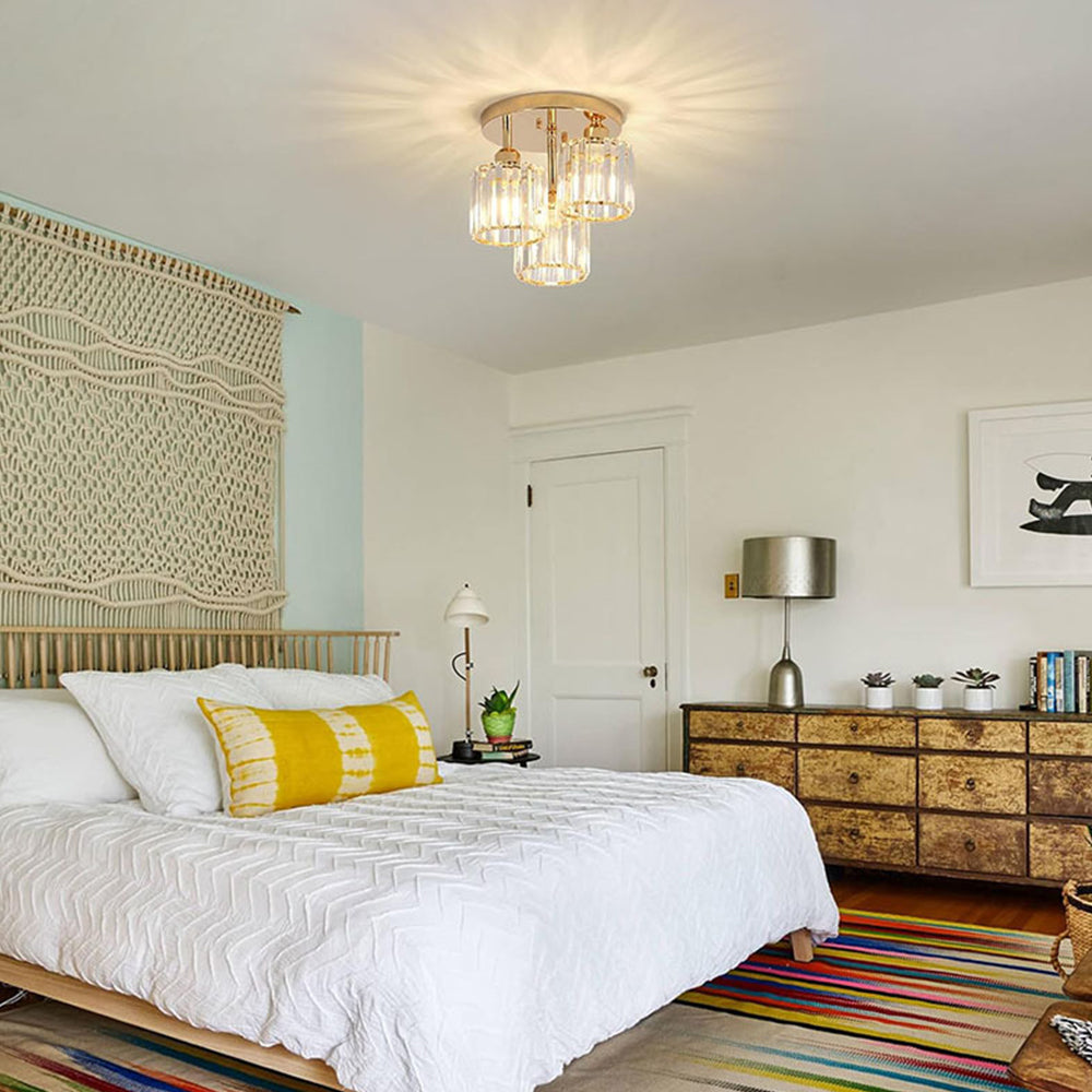 Crystal Ceiling Light Semi Flush Mount