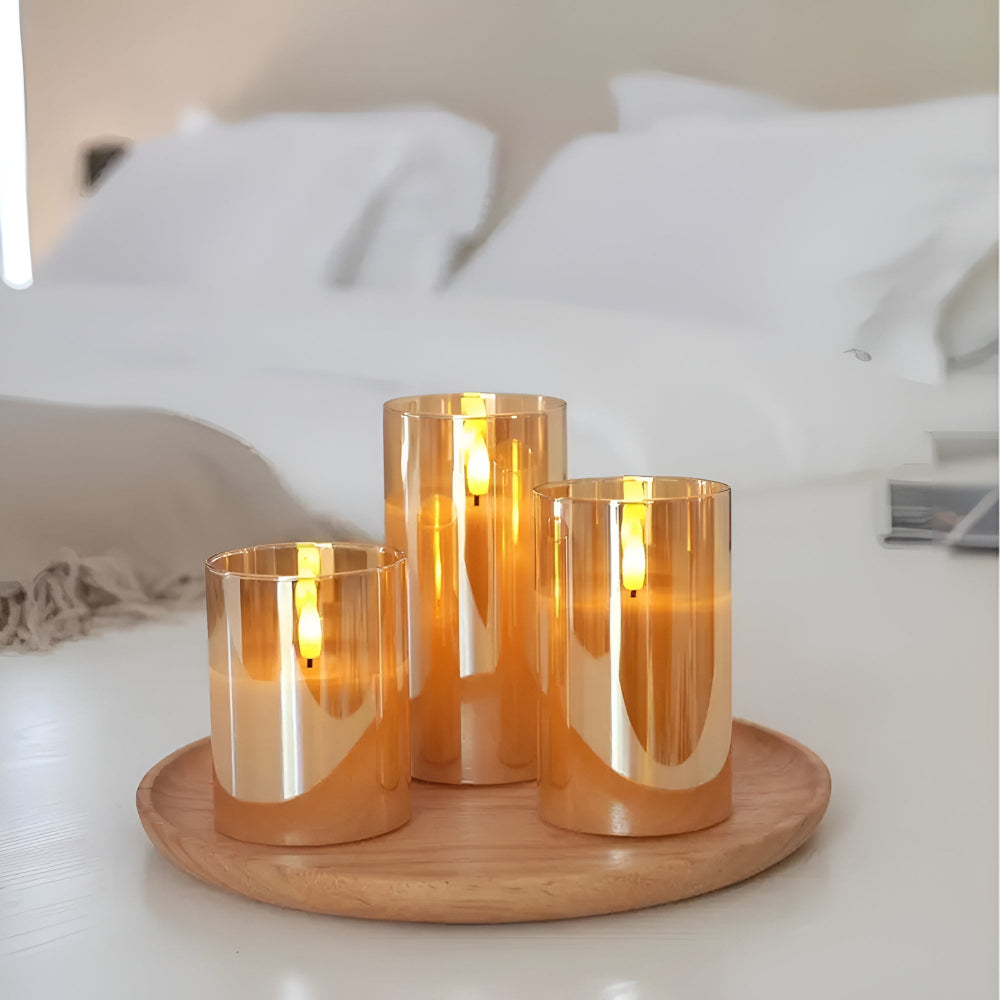 3D Flameless Candle Set