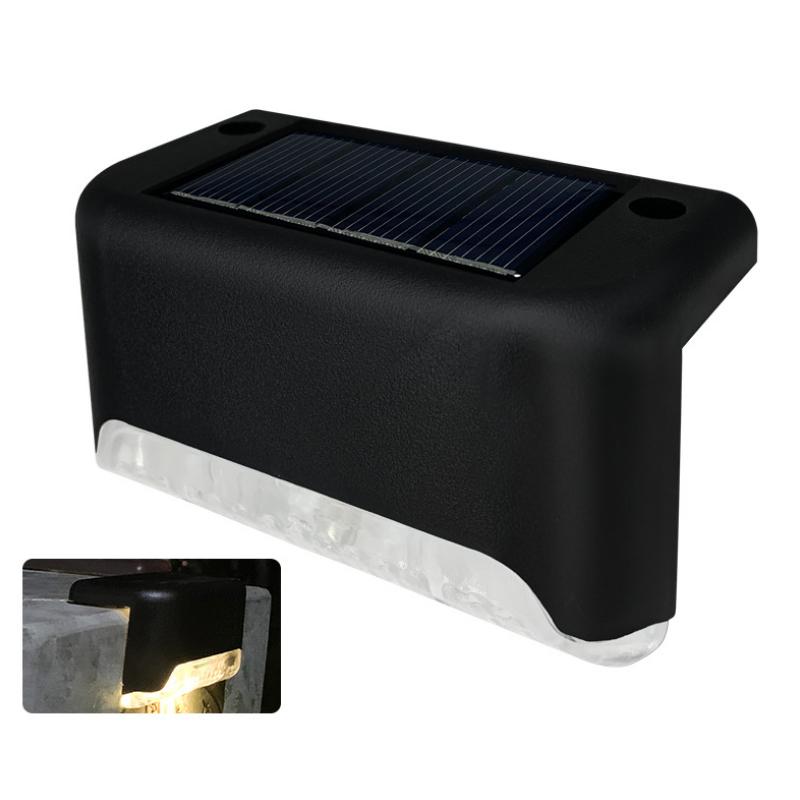 Solar Path Lights for Outdoor Steps and Fences, Set of 4 | No Switch, Charges in Daylight | Yellow, White or Multicolour