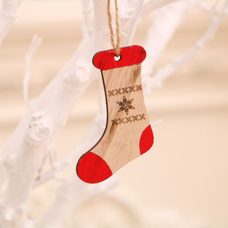 Wooden Snowman Christmas Ornament with a Black Top Hat | Red Scarf and Compact Size | Sustainable Hanging Decorations