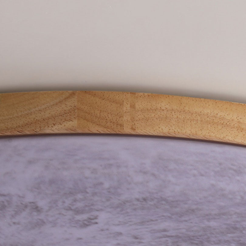 Moon Ceiling Light Flush Mount Wood Finish