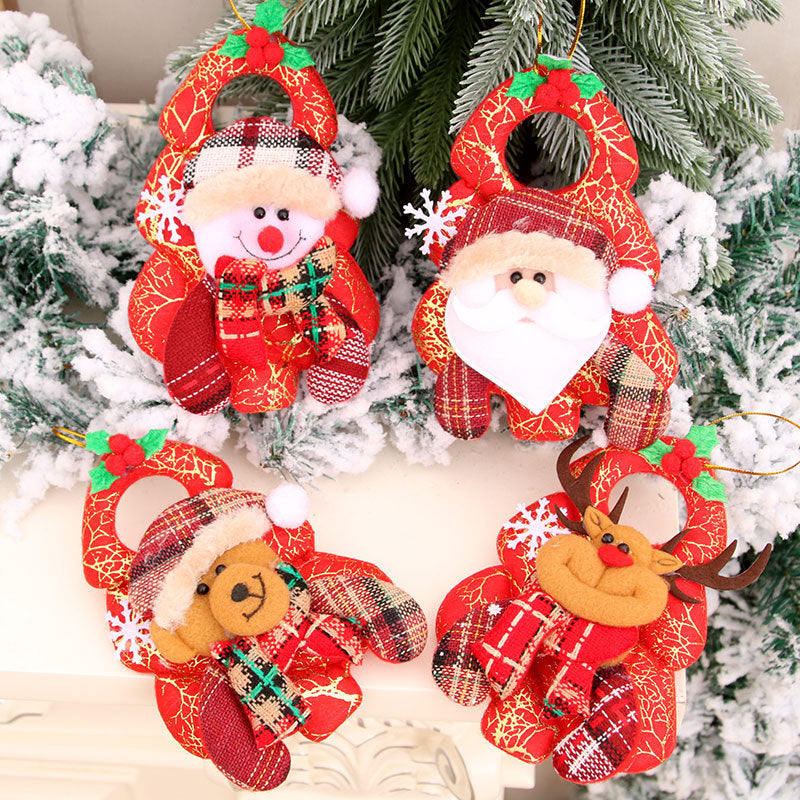 Plush Santa Claus Hanging Ornaments in Red Outfit with Hat and Scarf | Soft Cuddly Character | Christmas Tree Decorations