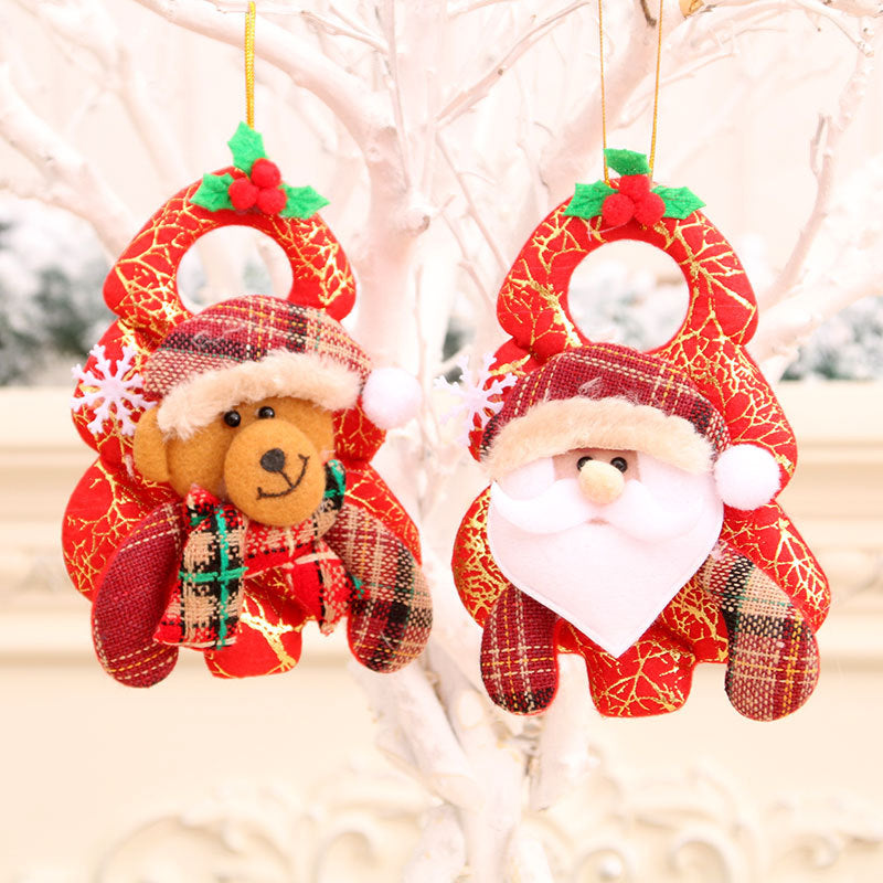 Plush Santa Claus Hanging Ornaments in Red Outfit with Hat and Scarf | Soft Cuddly Character | Christmas Tree Decorations