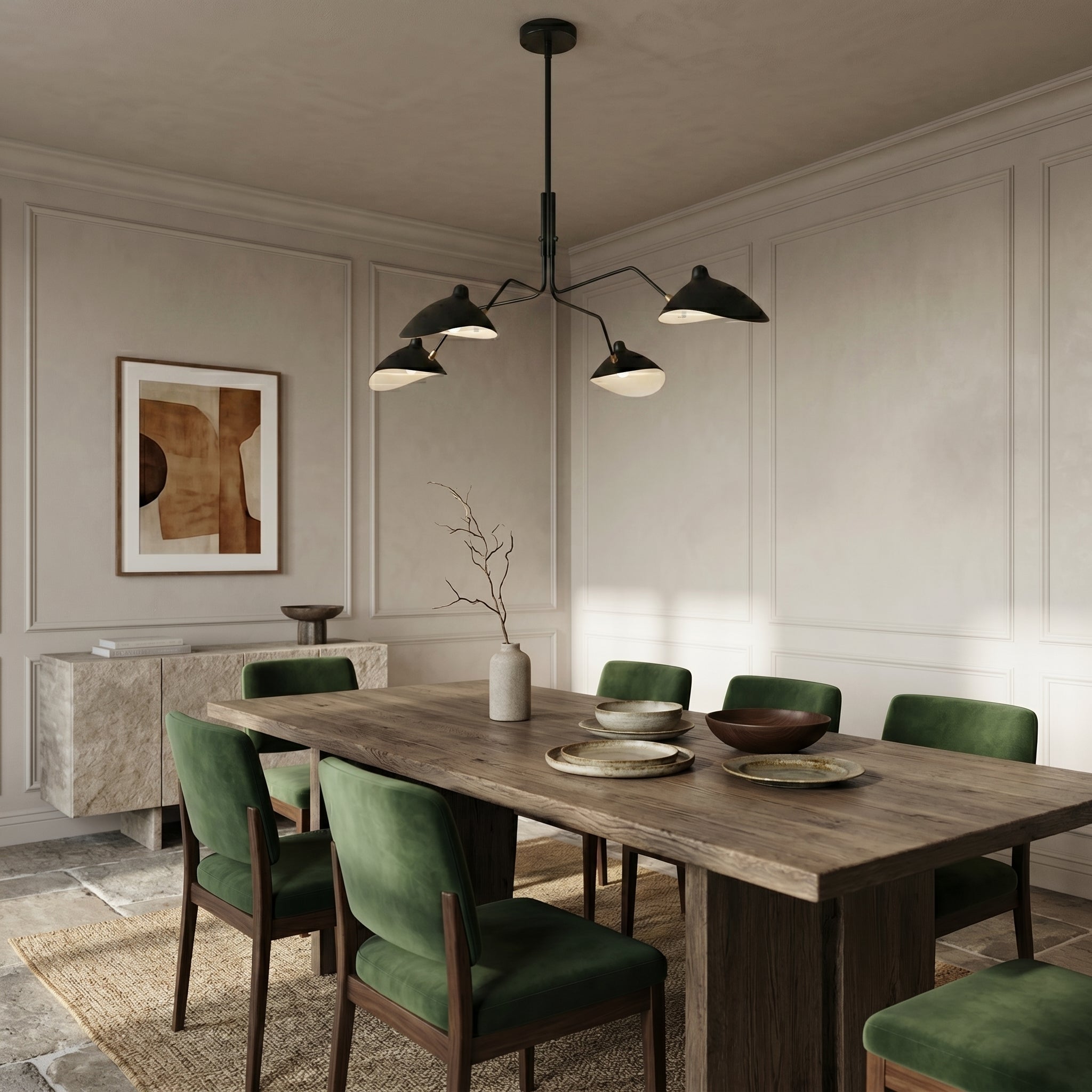 Multi Arm Ceiling Light Semi Flush Mount