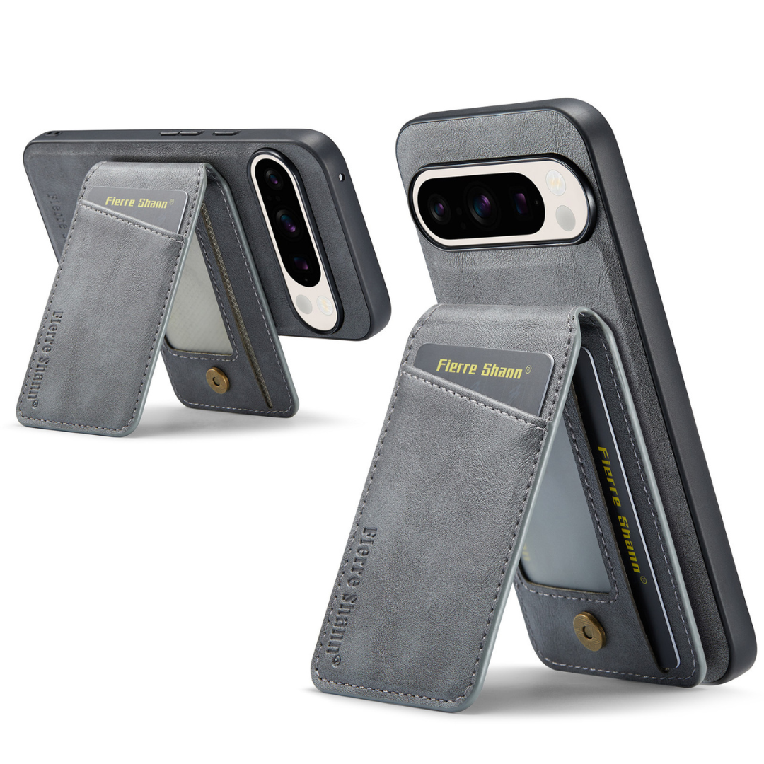 Wallet Phone Case for Google Pixel 9 8 and 7 | Magnetic Card Holder with Fold Out Stand | Slim Non Slip Back