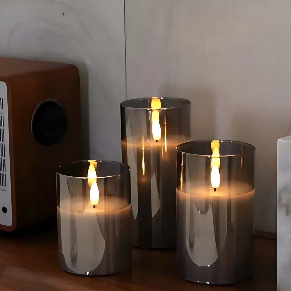 3D Flameless Candle Set
