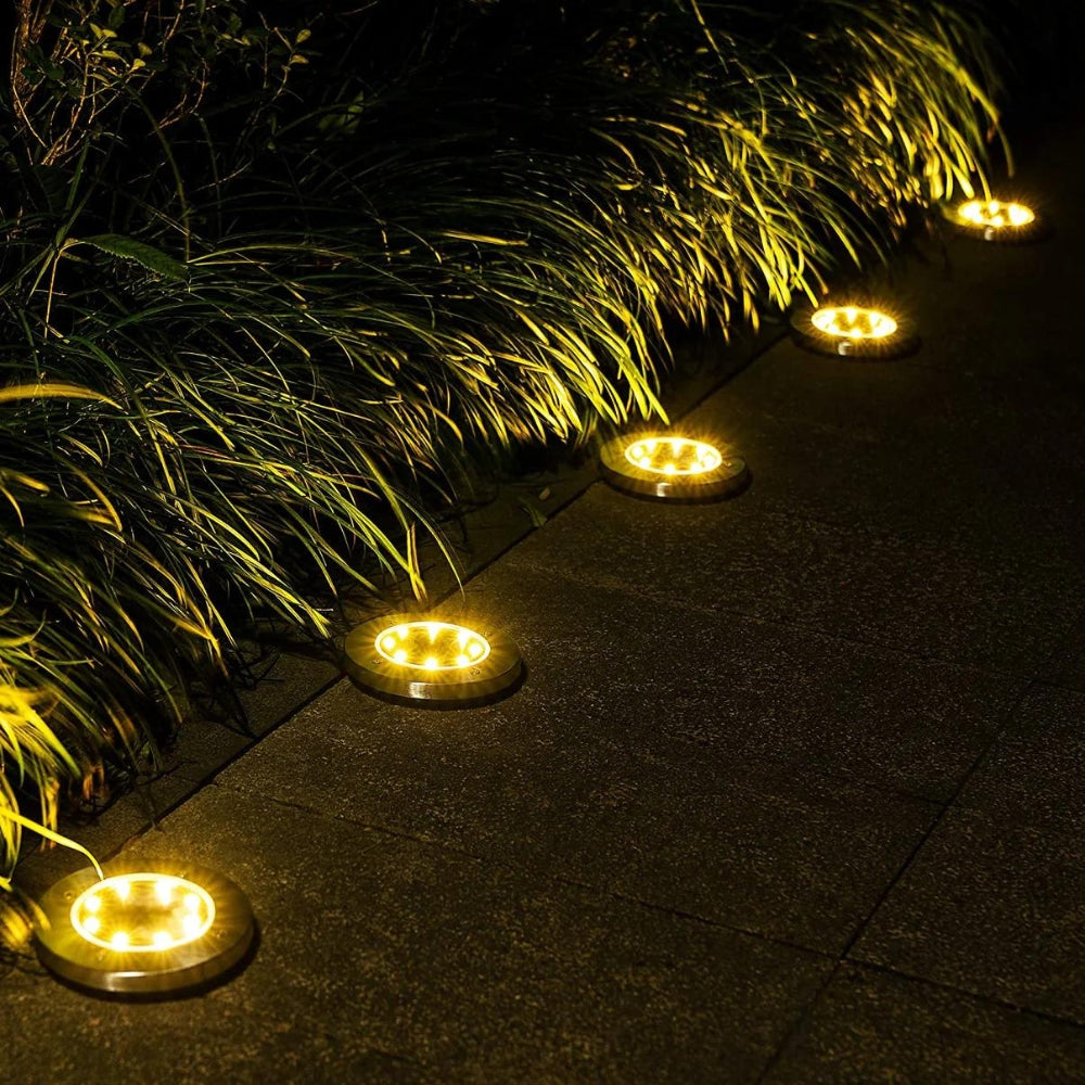 Solar Ground Lights for Paths, Lawns and Flower Beds | Dusk to Dawn Sensor, IP65 Housing | Outdoor Yard Decorations