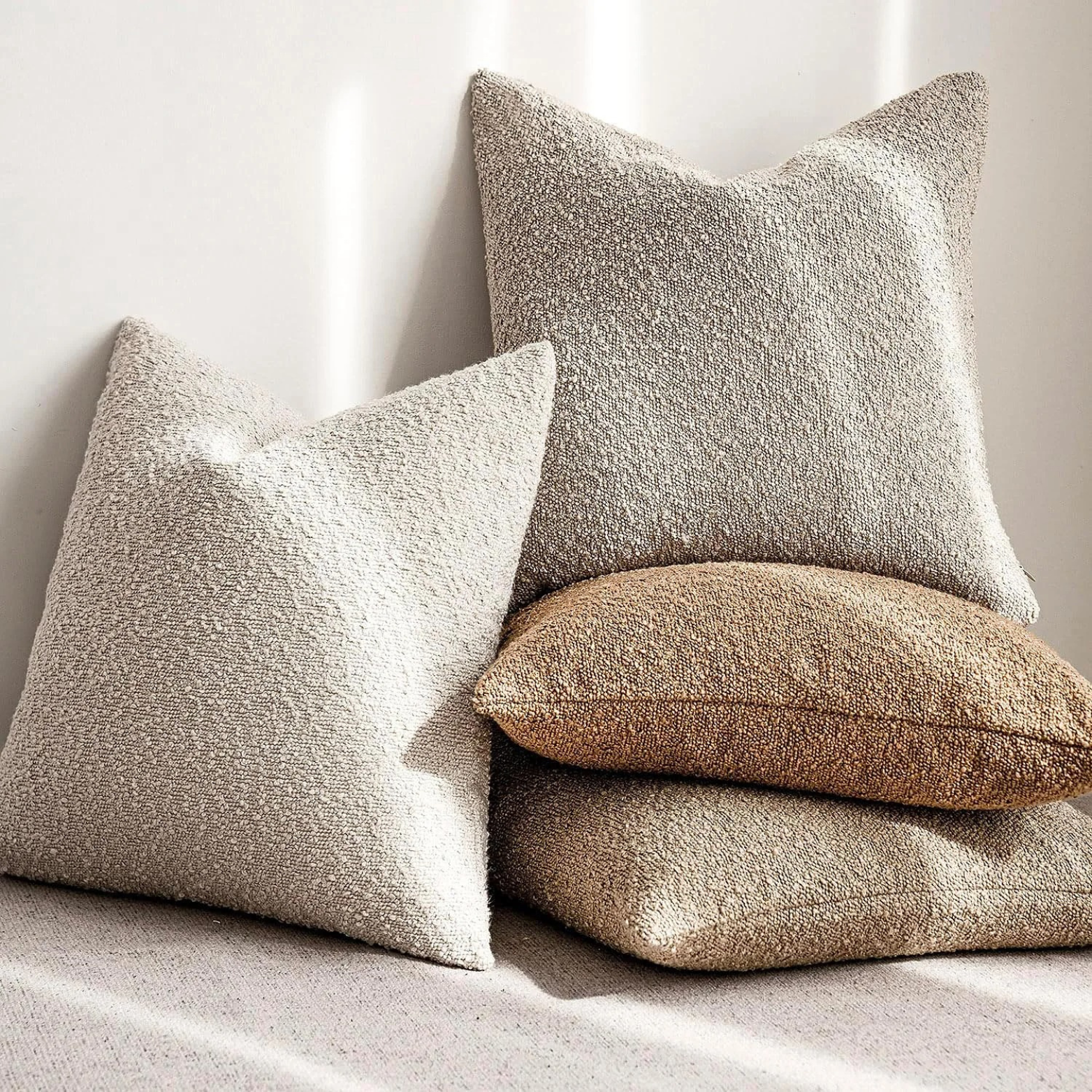 Boucle Cushion Cover 45x45cm Decorative Pillow