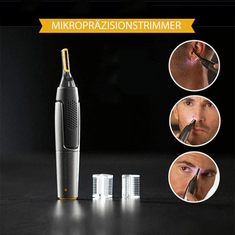 Nose Hair Trimmer with LED Light | Cordless Eyebrow and Ear Detail Shaver | Titanium Coated Stainless Steel Blade