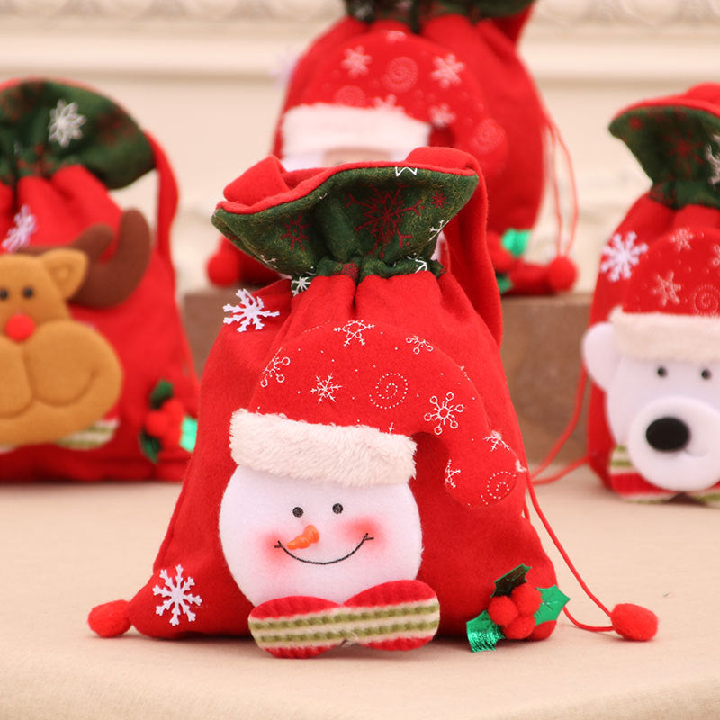 Plush Snowman Gift Bag with Cozy Hat and Scarf | Reusable Sack for Holiday Treats | Festive Christmas Decorations