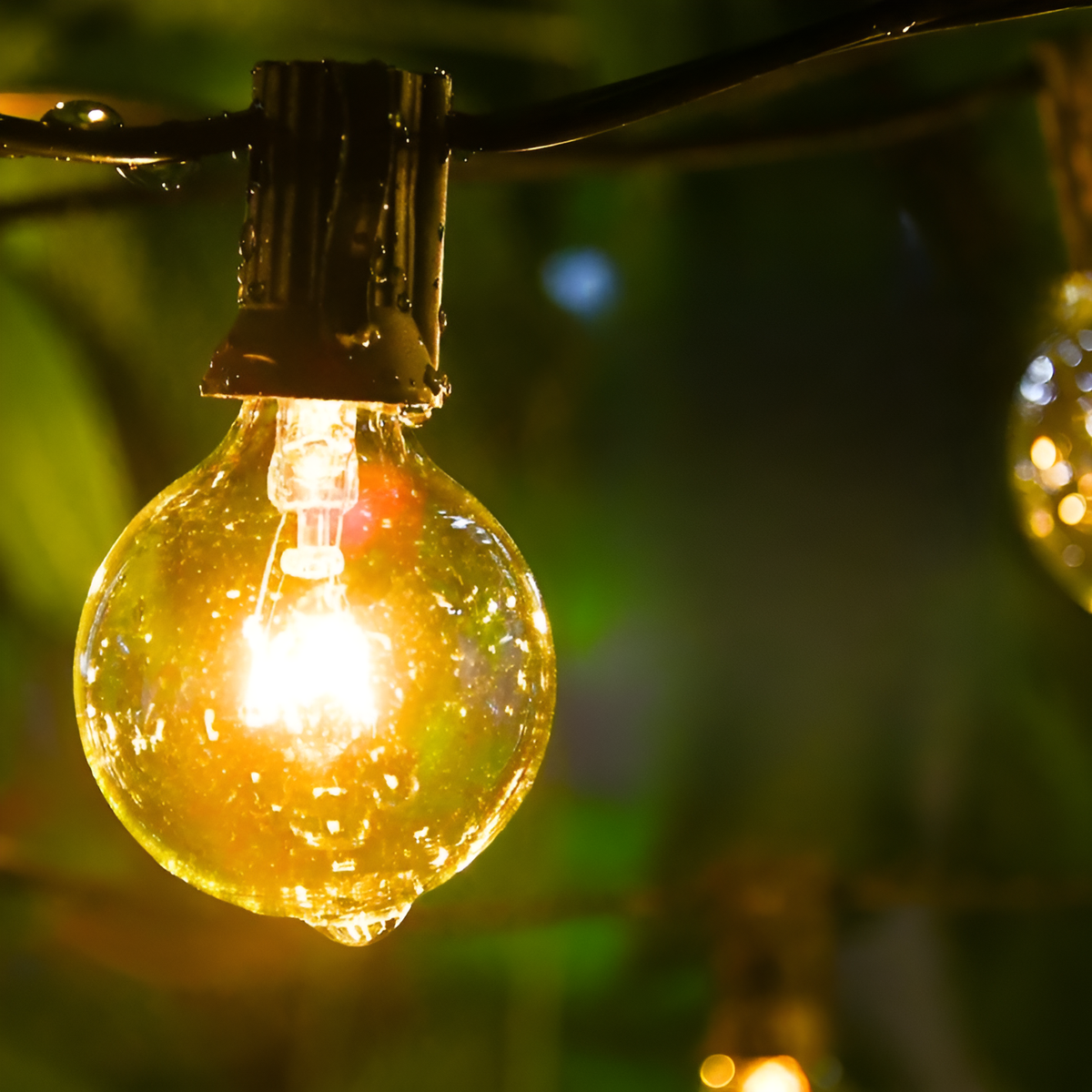 Outdoor Christmas Lights with Warm White Globe Bulbs | Garden, Patio and Party String Lighting | 15 or 30 Meter