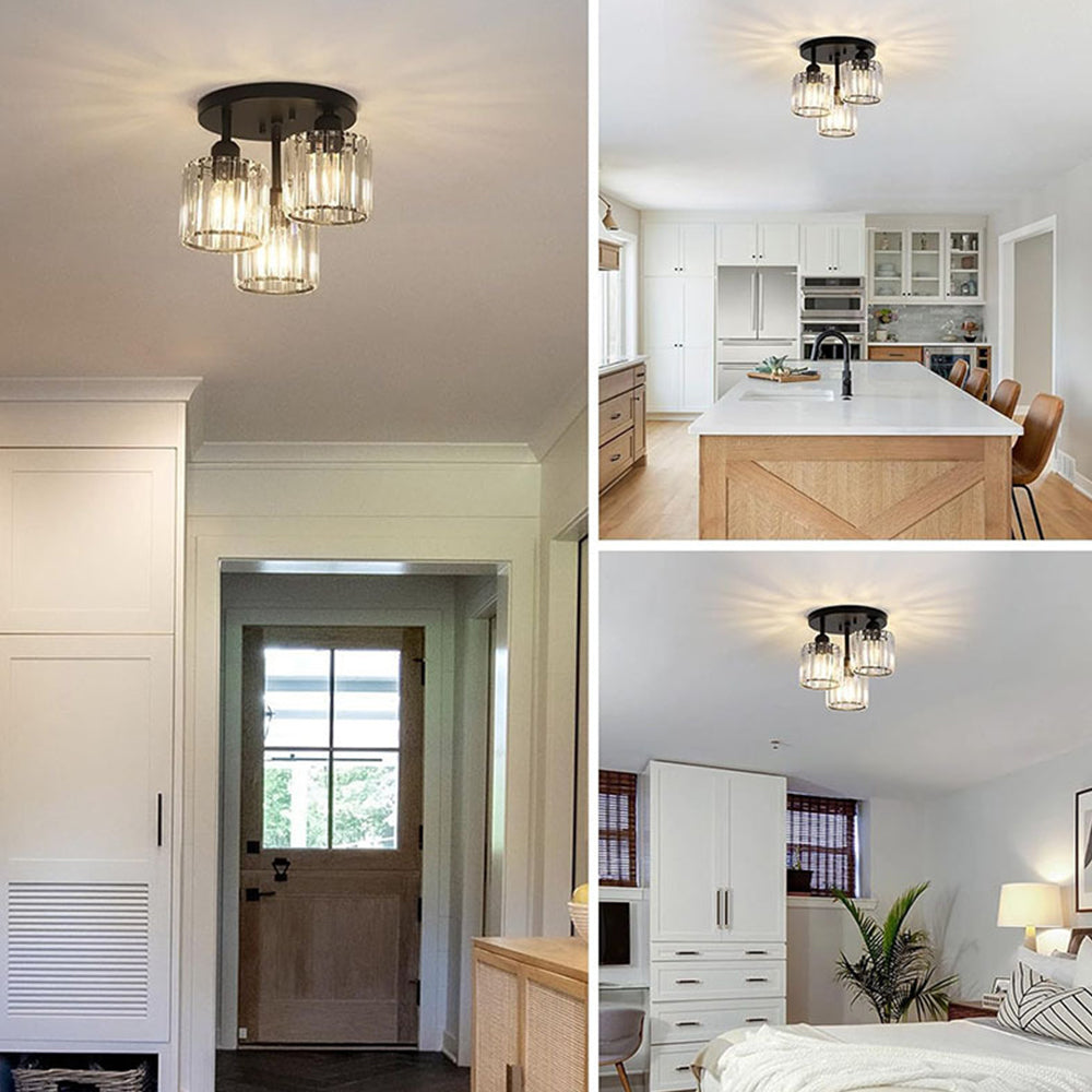 Crystal Ceiling Light Semi Flush Mount