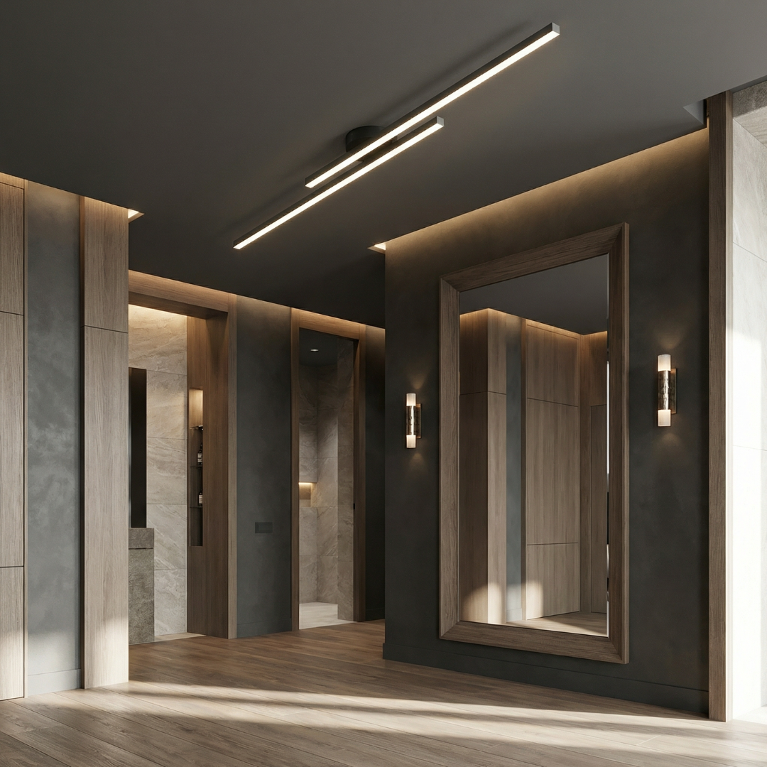 Modern LED Ceiling Light Aluminum Semi Flush