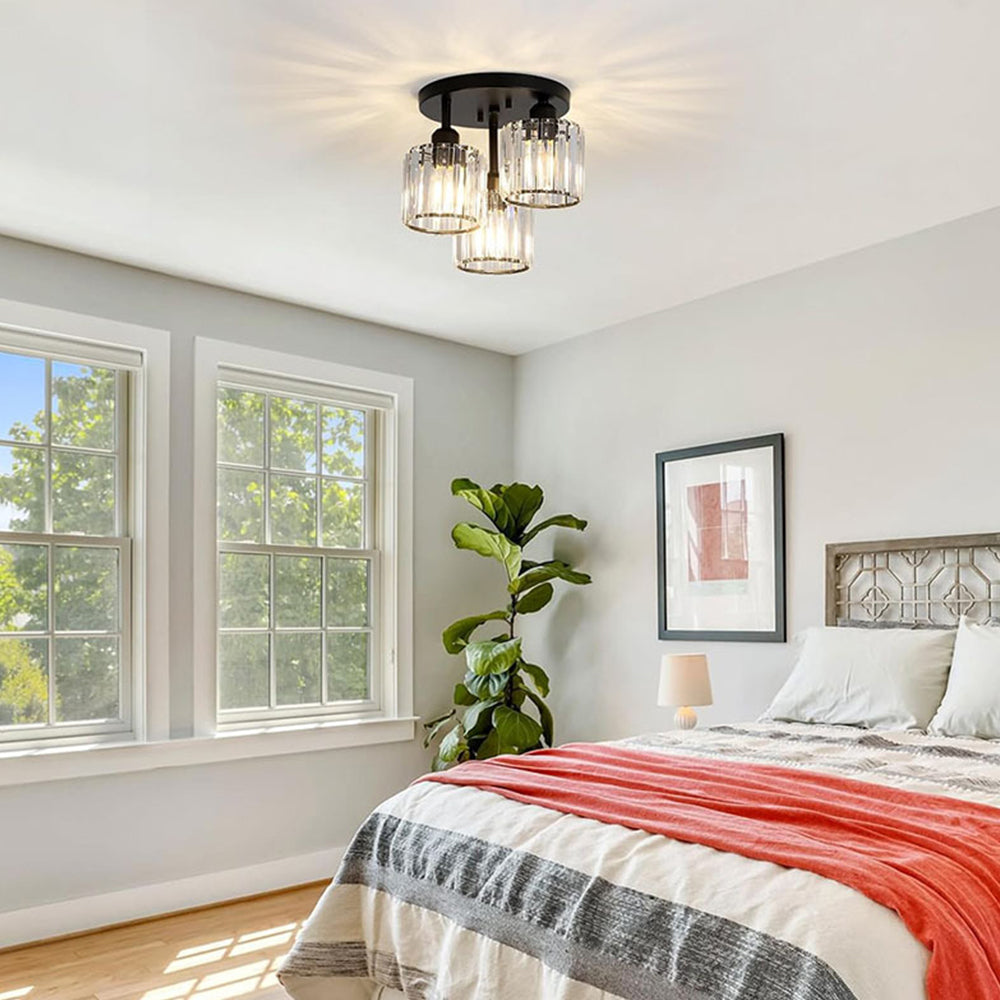 Crystal Ceiling Light Semi Flush Mount