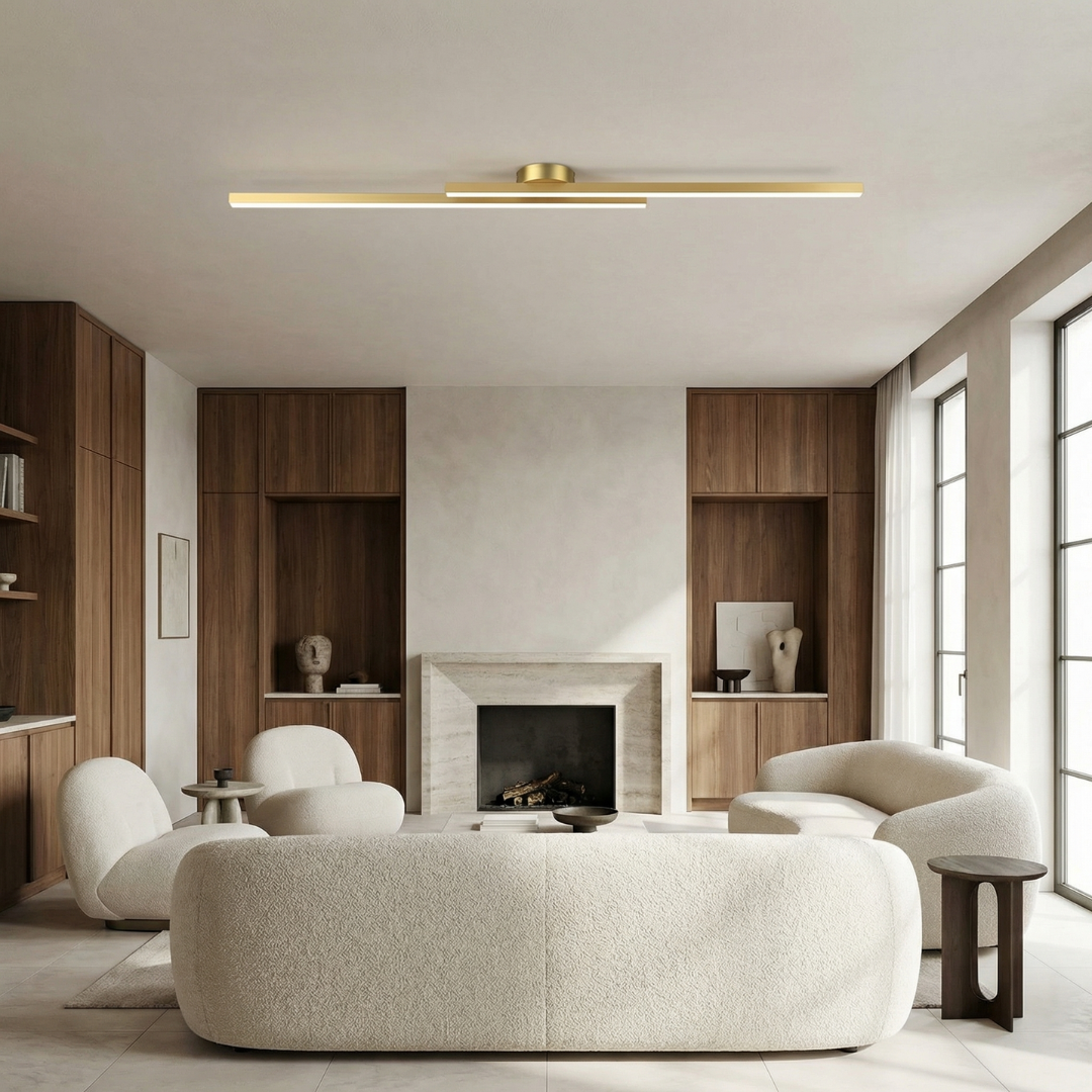 Modern LED Ceiling Light Aluminum Semi Flush