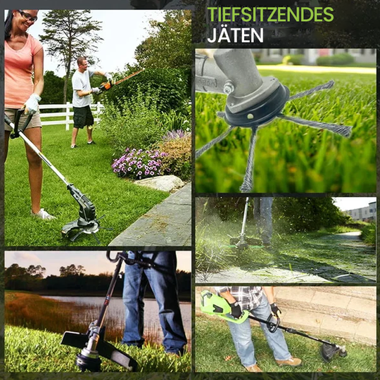 Steel Wire Trimmer Head with 3 or 6 Twisted Blades | Weed Eater Attachment in 200 and 230 mm | Garden Weeding Tool