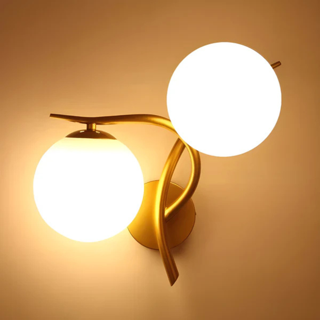 Glass Copper LED Wall Light