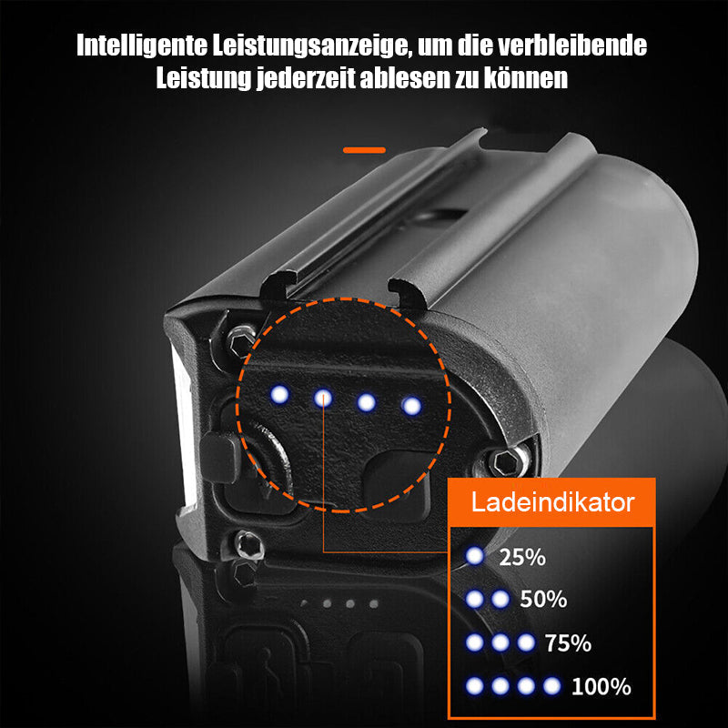 900 Lumen Rechargeable Bike Light with 180 Degree Beam | USB Charging Front Headlight for Riding After Dark