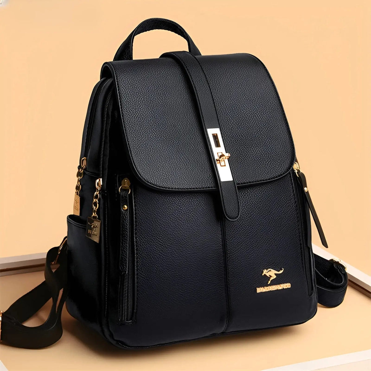 Travel Backpack for Women in Faux Leather | Compartments for Tablet, Phone, Wallet and Cosmetics | 32 by 26 by 14 cm
