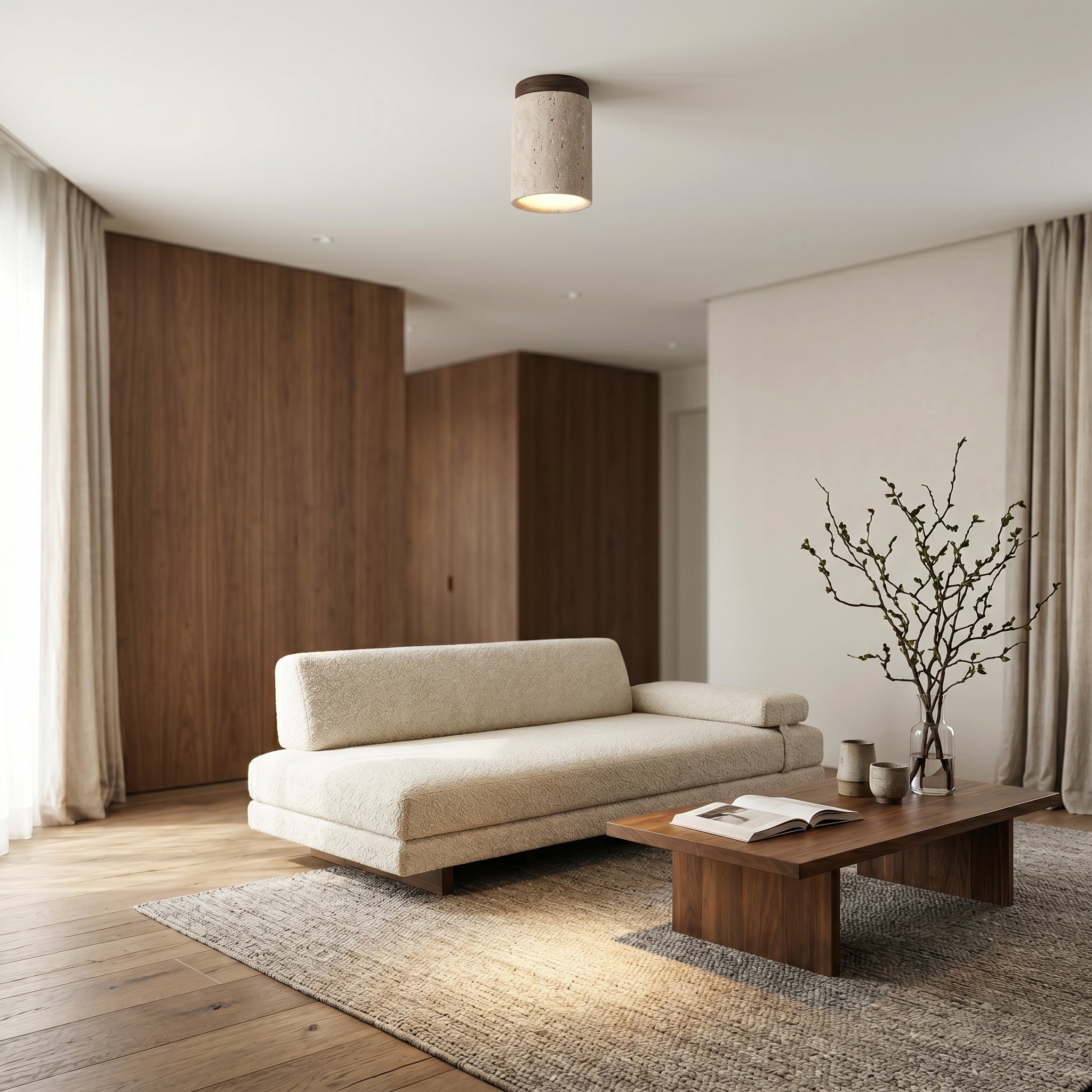 Travertine Ceiling Spotlight LED Stone Light