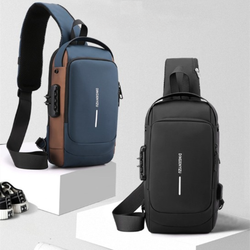 Waterproof Shoulder Travel Bag USB Port