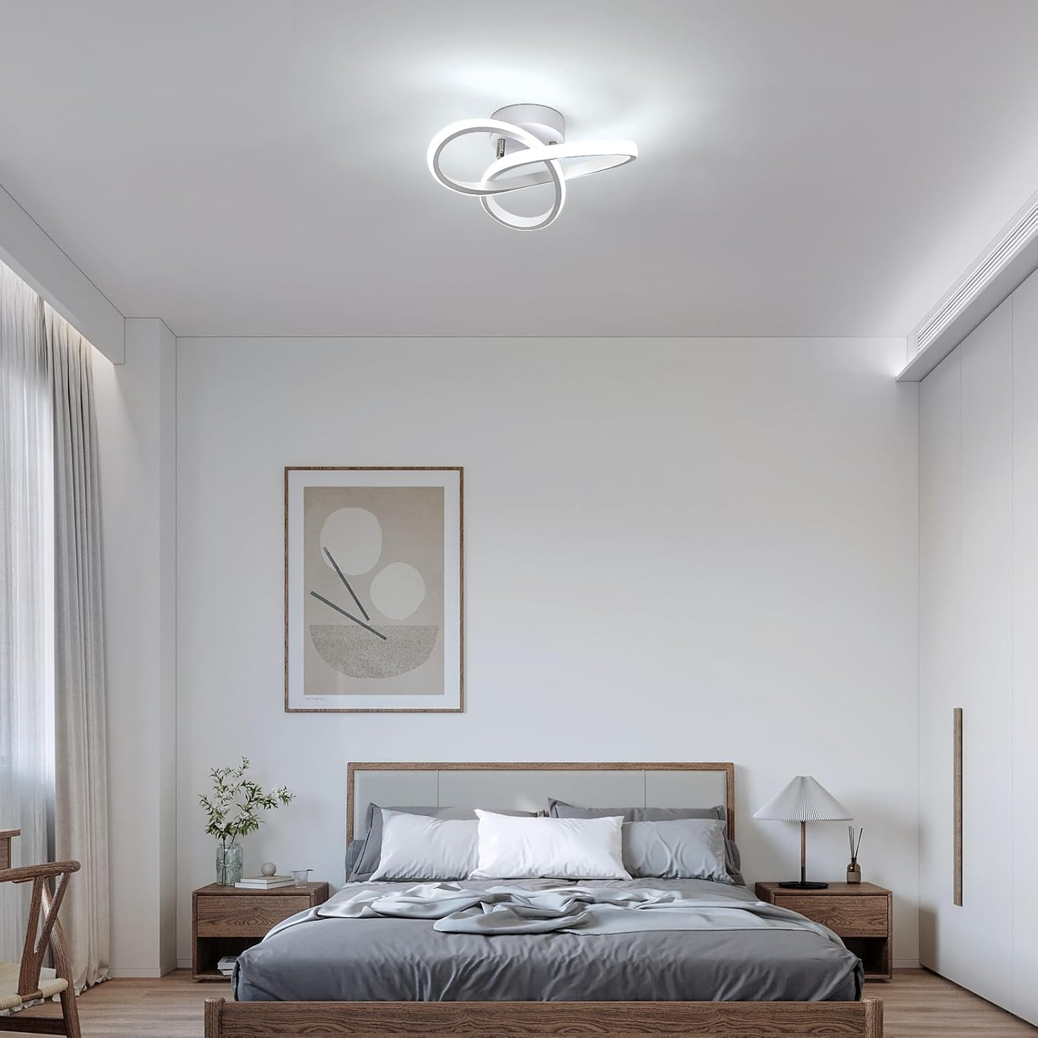 White LED Ceiling Light Round Flush Mount