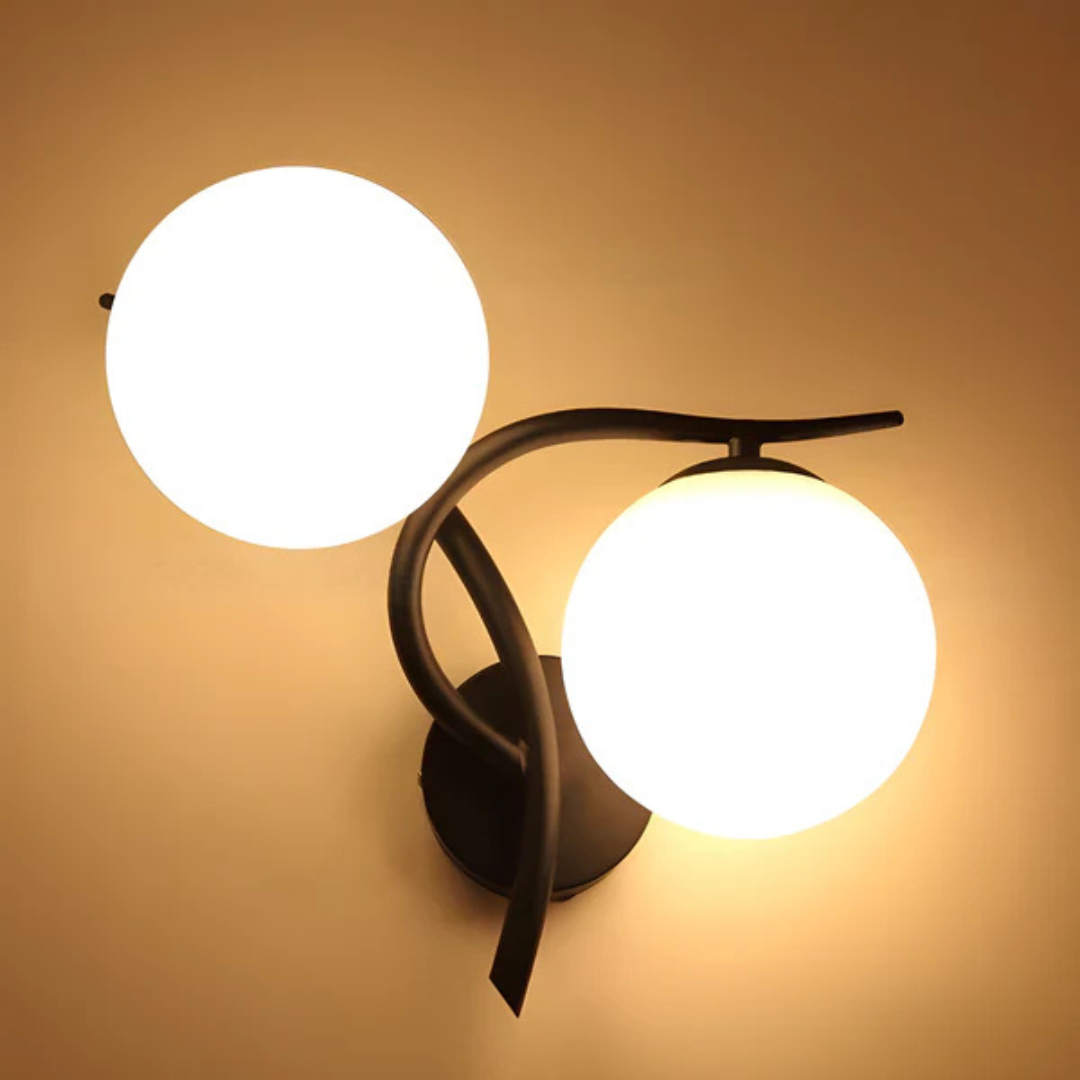Glass Copper LED Wall Light