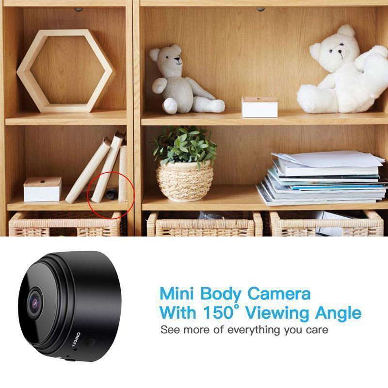 1080p WiFi Security Camera with Magnetic Base | 150 Degree View, Night Vision LEDs | App Control and Live Video