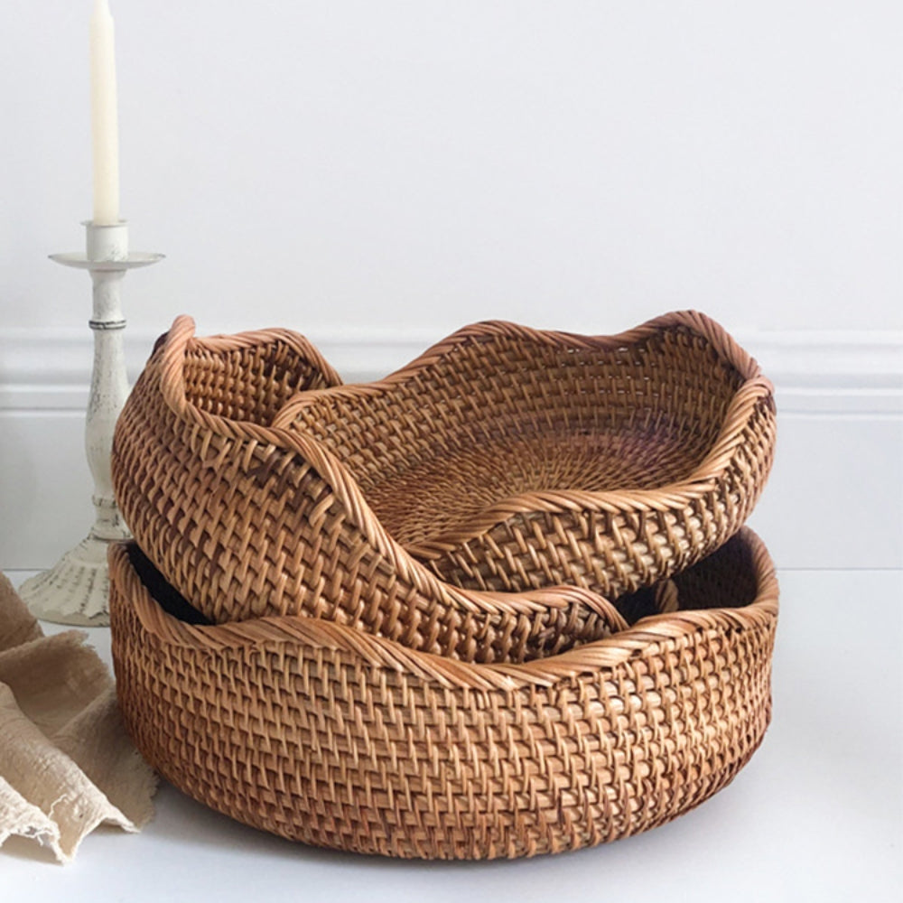 Handwoven Rattan Storage Basket