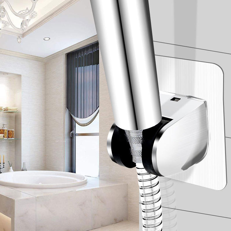 Adhesive Shower Head Holder with an Adjustable Angle | Sticks to Tile, Glass or Marble, No Drilling | One, Two or Three Pack