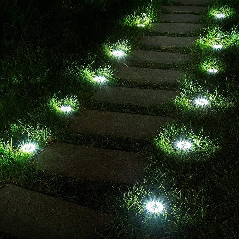 Solar Ground Lights for Paths, Lawns and Flower Beds | Dusk to Dawn Sensor, IP65 Housing | Outdoor Yard Decorations