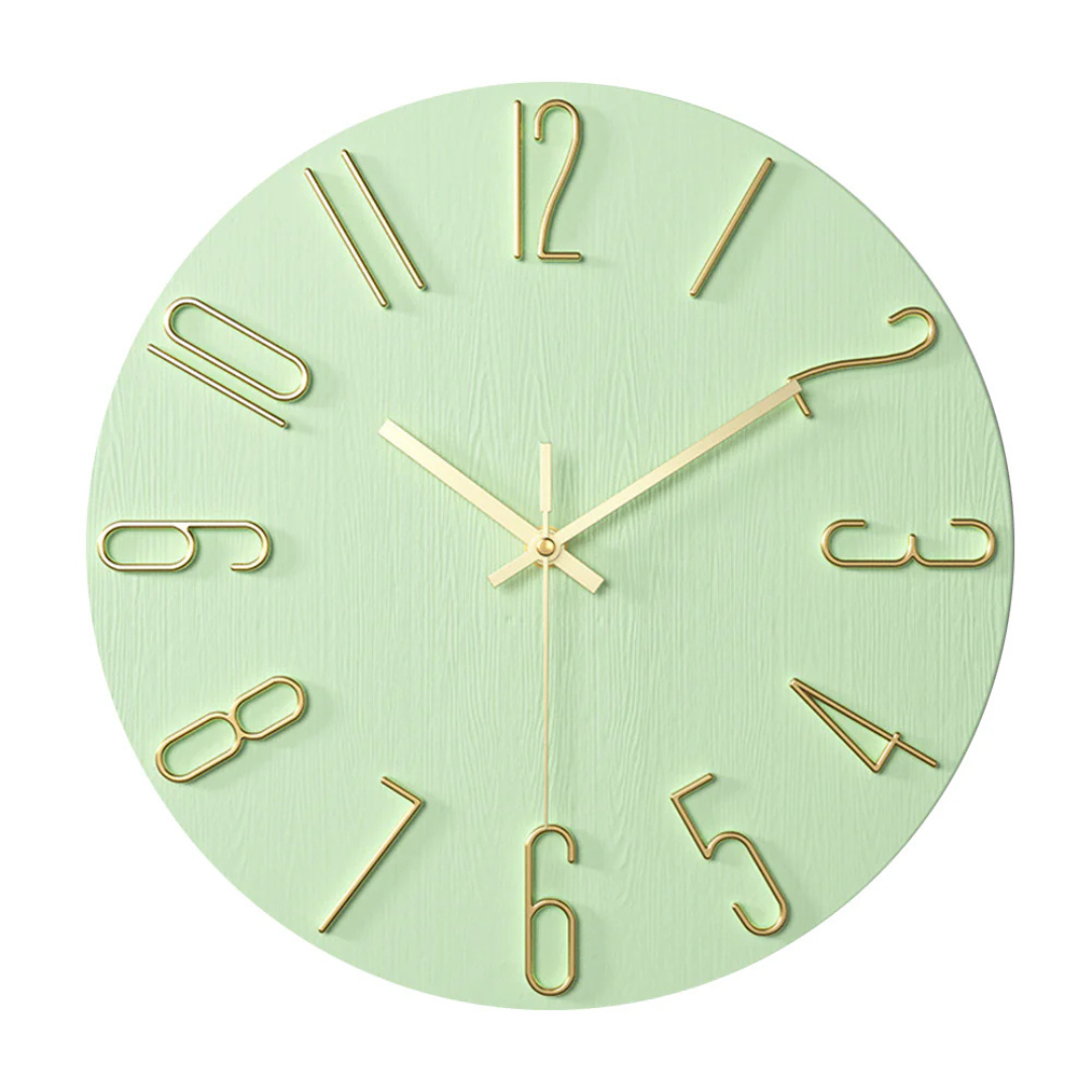 Black Silent Wall Clock 12 Inch
