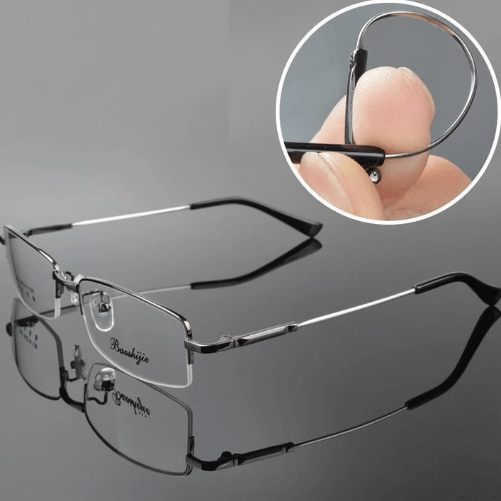 Progressive Reading Glasses in Titanium at 17 g | Go from Near to Far Without Swapping Pairs | Seven Strengths, Black or Gold