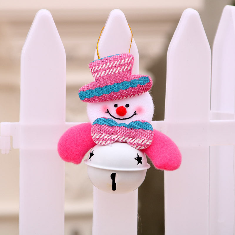 Felt Snowman Door Hanger with a Bell | Colorful Hat and Bow Tie Detail | Christmas Decorations for Doorway and Porch