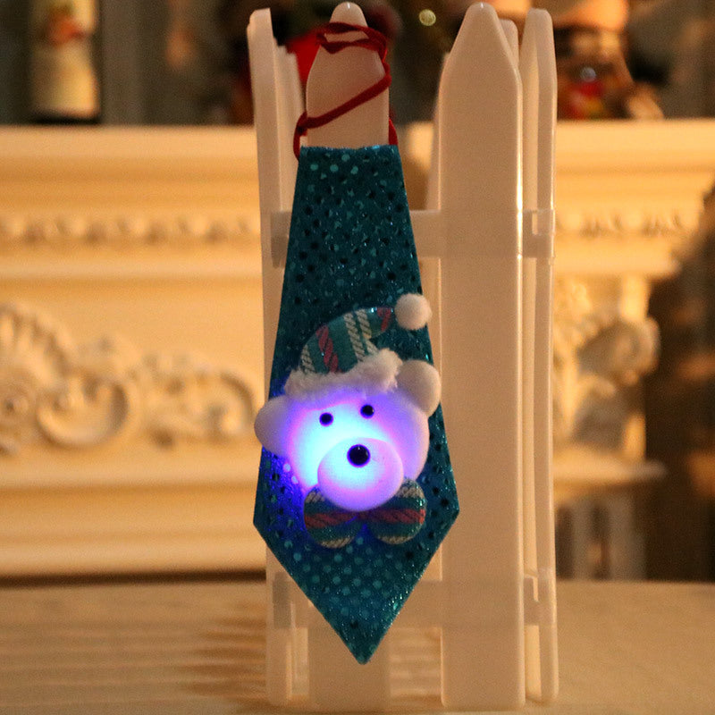 Light Up Santa Tie for Holiday Parties | Playful Novelty Christmas Accessories | Simple On and Off Switch, Flexible Fabric