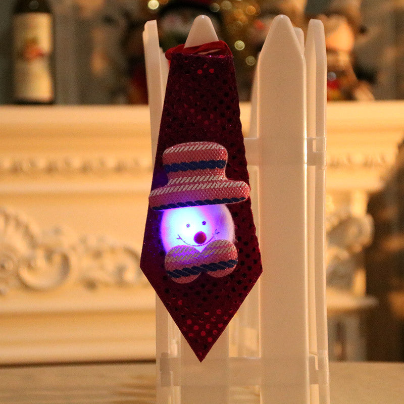 Light Up Santa Tie for Holiday Parties | Playful Novelty Christmas Accessories | Simple On and Off Switch, Flexible Fabric