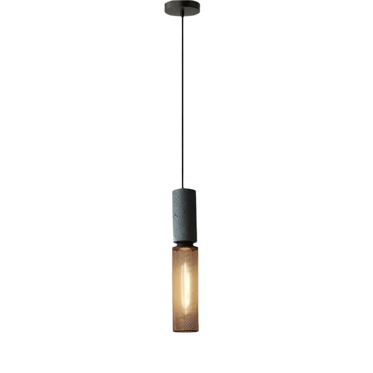 Industrial Loft Pendant Light with Concrete Finish