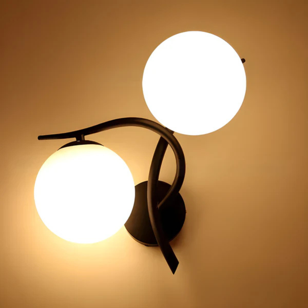 Glass Copper LED Wall Light