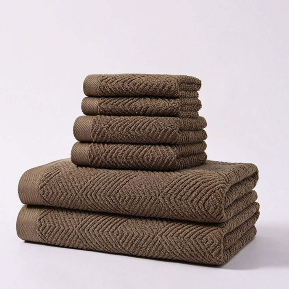 6 Piece Cotton Towel Set