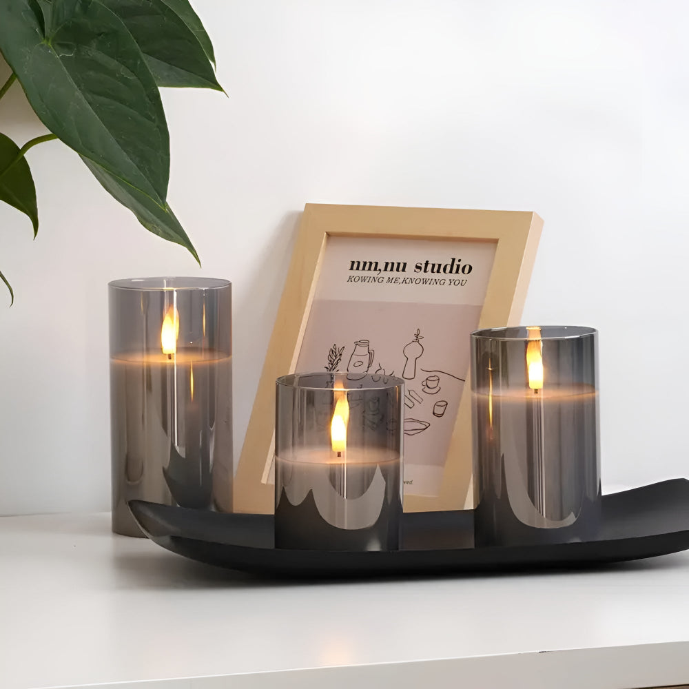 3D Flameless Candle Set
