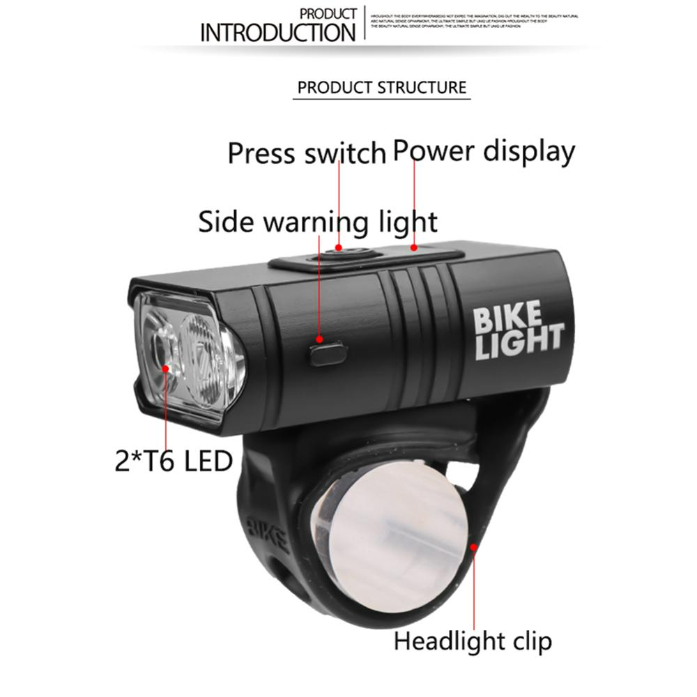 USB Rechargeable Bike Light for Handlebars | 1000 mAh Battery with Six Modes | Doubles as an Emergency Flashlight