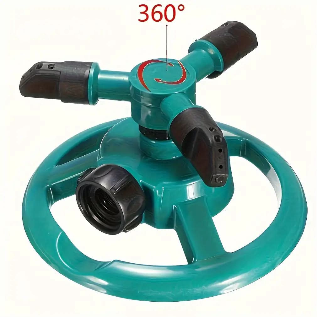 360-Degree Rotating Garden Sprinkler 3.3 x 5.9 In | Durable ABS Build | Wide-Coverage Lawn & Flower Bed Watering