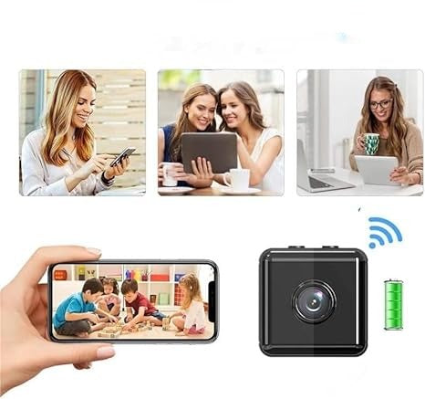 1080p Mini Security Camera for Indoor Use | Wireless Wifi Setup with App Control | Clear Live View Day and Night
