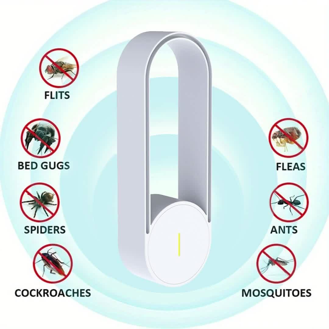 Ultrasonic Indoor Insect Repellent | Non-Toxic & Silent Operation | Compact Pest Control for Bedrooms, Kitchens & Living Rooms