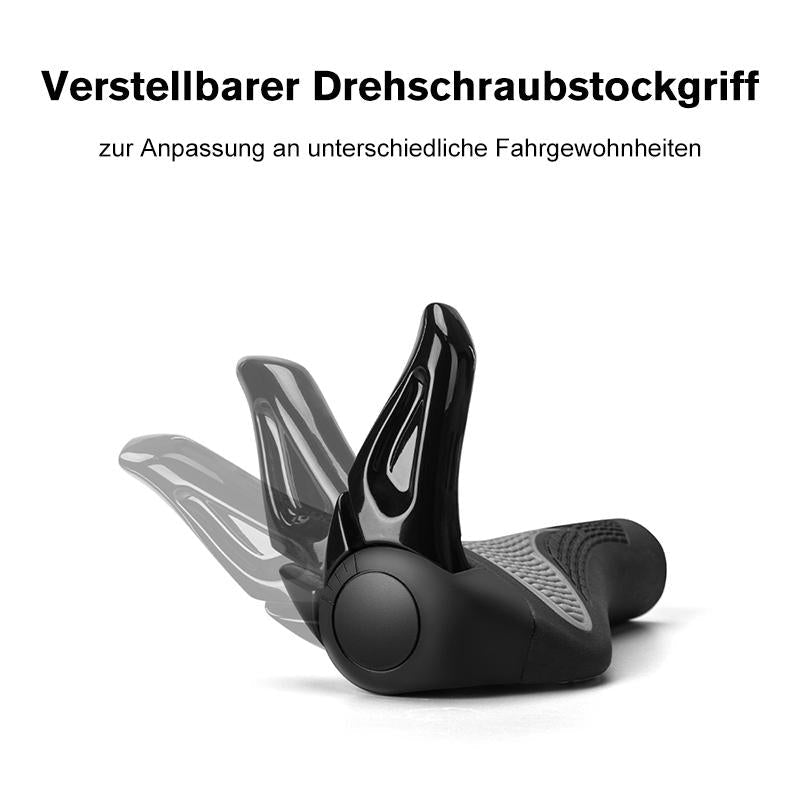 Ergonomic Bike Grips in Silicone and Aluminum Alloy | Fit 22.2 mm Handlebars, Angle Adjustable | Bicycle Accessories